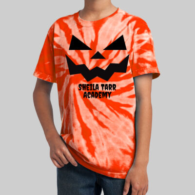 Youth Tie-Dye T-Shirt - Fall Holidays - Jack O' Lantern Thumbnail