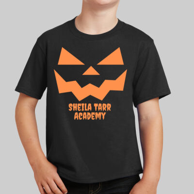 Youth T-Shirt - Fall Holidays - Jack O' Lantern - Orange Thumbnail
