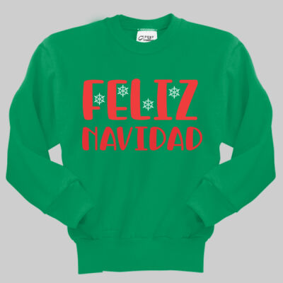 Youth Crewneck - Winter Holidays - Feliz Navidad - Red Thumbnail