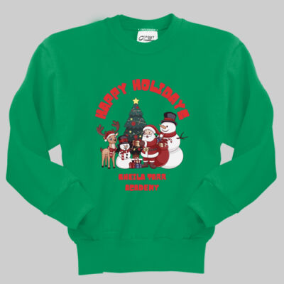 Youth Crewneck - Winter Holidays - Happy Holidays - Red Thumbnail