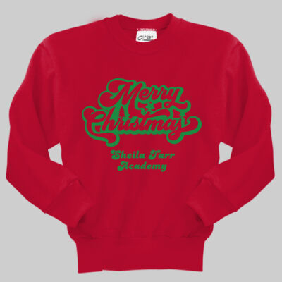 Youth Crewneck - Winter Holidays - Merry Christmas - Green Thumbnail