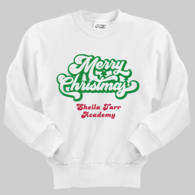 Youth Crewneck - Winter Holidays - Merry Christmas - Green & Red Thumbnail