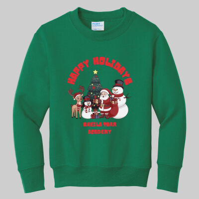 Youth Crewneck - Winter Holidays - Happy Holidays - Red Thumbnail