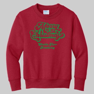 Youth Crewneck - Winter Holidays - Merry Christmas - Green Thumbnail