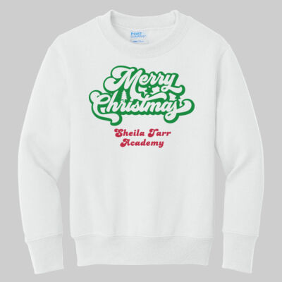 Youth Crewneck - Winter Holidays - Merry Christmas - Green & Red Thumbnail